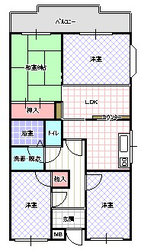 パストラル高柳の物件間取画像